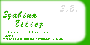 szabina bilicz business card